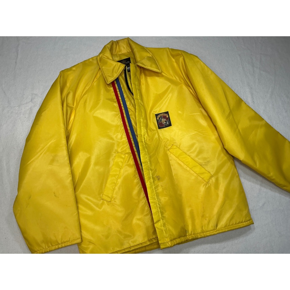 Stearns Vintage Mens Yellow Racing Jacket Size Large‎ 44-46